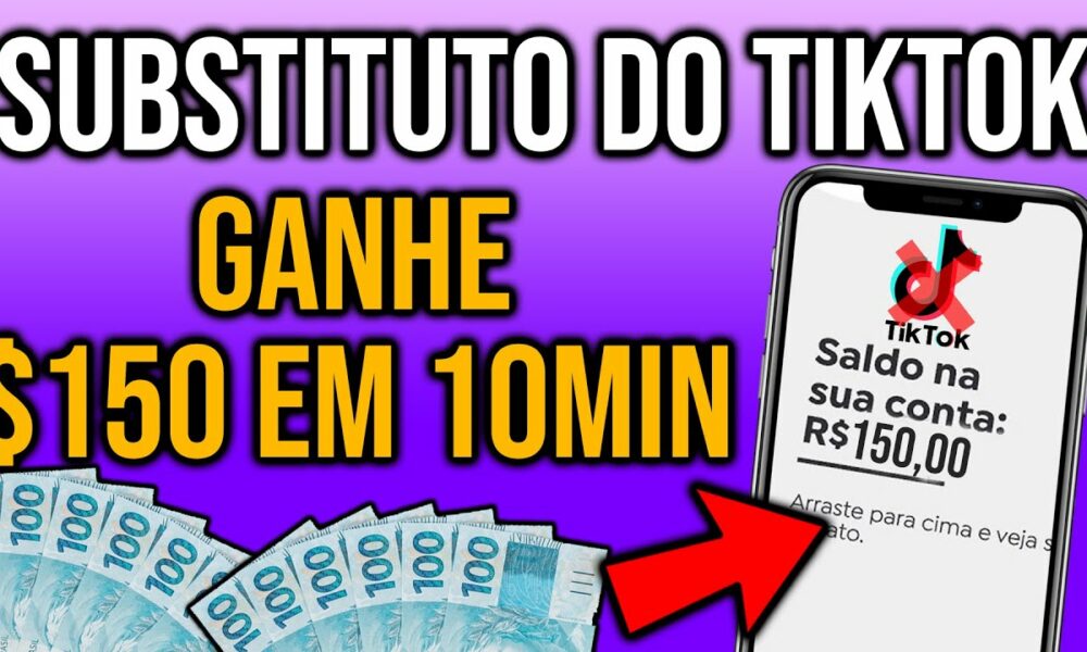 ADEUS TIKTOK NOVO APP PARA GANHAR DINHEIRO PAGA $150 em 10 Min de GRAÇA/ Ganhar Dinheiro na Internet