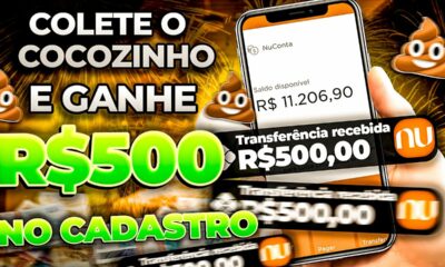 💩 COLETE O C0C0ZINHO para GANHAR até R$500,00 - NOVO APP PAGANDO POR CADASTRO 2023