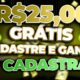 GANHE R$25 NO CADASTRO - SÓ CADASTRAR✅ CADASTRE E GANHE AGORA - APP PAGANDO POR CADASTRO 2023