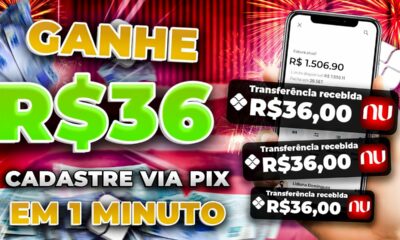 💲GANHE R$36,00 REAIS NO CADASTRO VIA PIX - NOVO APP PAGANDO POR CADASTRO 2023 -CADASTRE E GANHE 2023