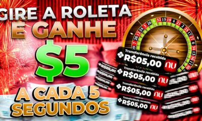 🎡GIRE A ROLETA pra GANHAR R$5,00 NO PIX A CADA 5 SEGUNDOS- APP de JOGO que GANHA DINHEIRO de VERDADE