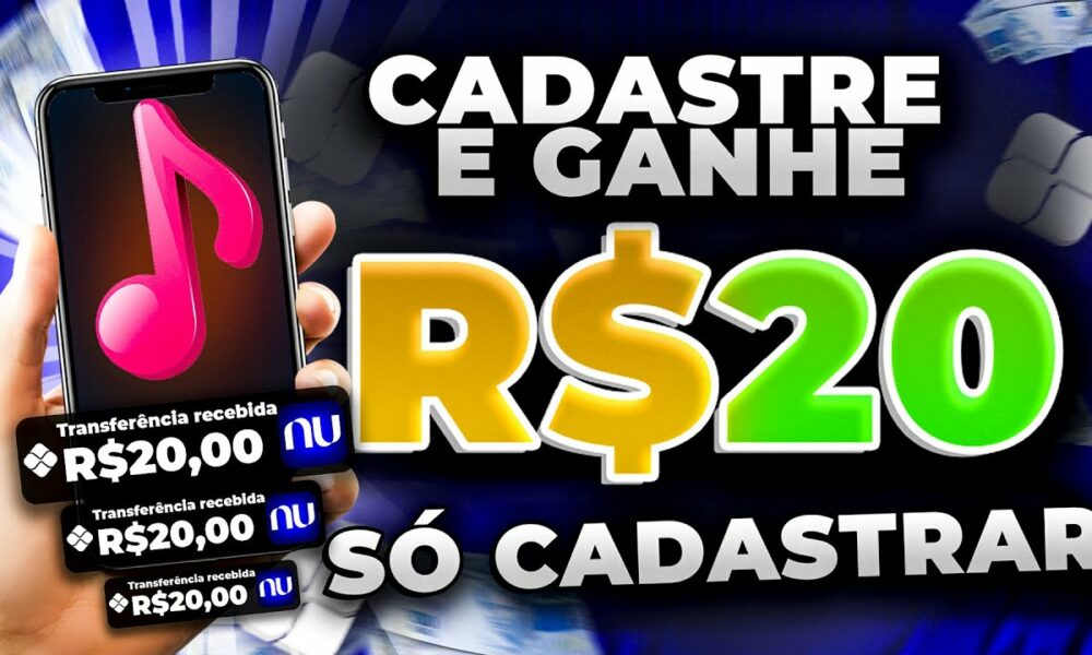 🎵OUÇA UMA MÚSICA e GANHE R$20,00 REAIS via PIX POR MÚSICA- APP de JOGO que GANHA DINHEIRO de VERDADE