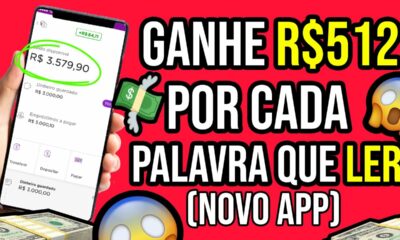 [VAZOU] APLICATIVO GRATUITO QUE PAGA $512 POR CADA PALAVRA QUE VOCÊ LER🤑Ganhar Dinheiro na Internet