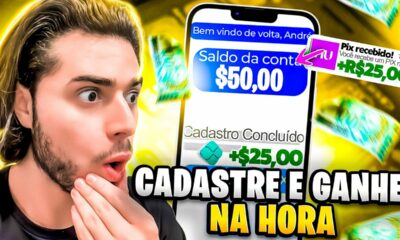 TESTEI O NOVO APP PAGANDO POR CADASTRO E GANHEI R$50 REAIS ✅Como Ganhar Dinheiro na Internet