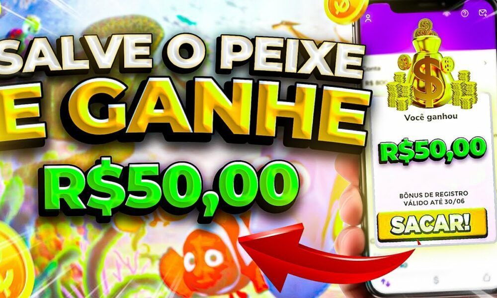 🐠GANHEI R$50,00 NO PIX PARA SALVAR O PEIXE✅ JOGOS QUE PAGAM DINHEIRO DE VERDADE/Como Ganhar Dinheiro