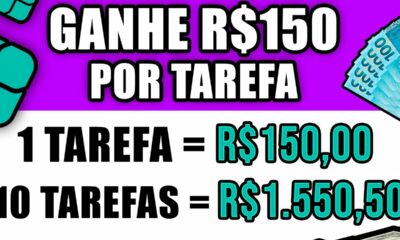 APP PAGA R$150 REAIS POR CADA TAREFA - 10 TAREFAS VOCÊ GANHA R$1.550,50/ Ganhar Dinheiro na Internet