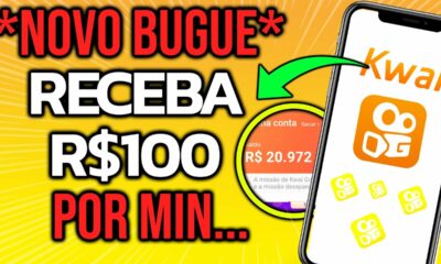 😱Esse NOVO BUGUE DO KWAI PAGA $100 POR MINUTO de GRAÇA (PROVEI) Como Ganhar Dinheiro no Kwai