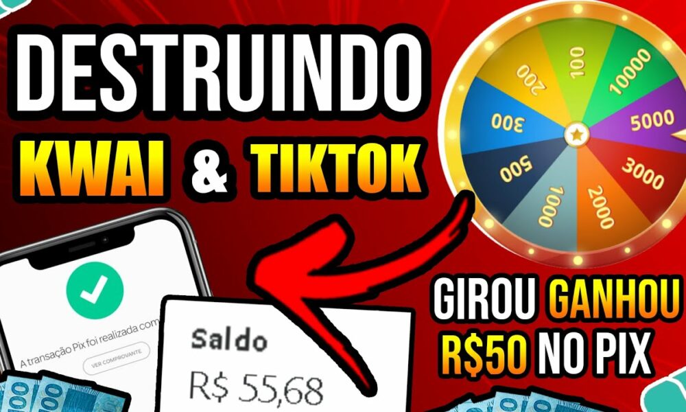 MUITO MELHOR que Kwai e TikTok 🤑NOVO APP PAGA R$50 PARA GIRAR ROLETA/Como ganhar dinheiro online