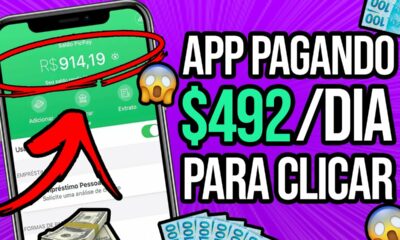 APLICATIVO GRATUITO PAGA R$492,00 POR DIA PARA CLICAR NA TELA DO CELULAR/Ganhar Dinheiro na Internet