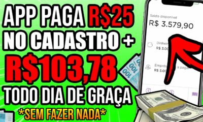 APP PAGANDO R$25 NO CADASTRO + R$103,78 TODO DIA DE GRAÇA + PROVA /Como Ganhar Dinheiro na Internet