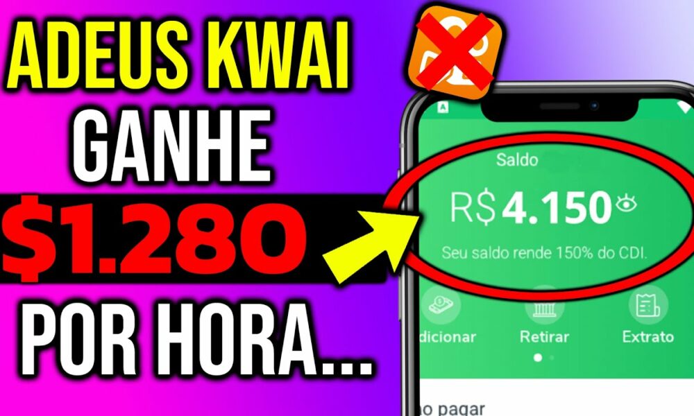 😱ADEUS KWAI - LANÇOU NOVO APP QUE PAGA MAIS QUE KWAI (Paga $1.280 POR DIA) Ganhar Dinheiro no Paypal