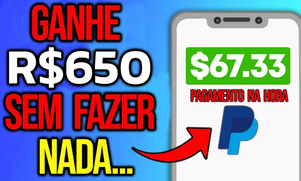 Esse NOVO APLICATIVO PAGA $650 de GRAÇA *SEM FAZER NADA* - Como Ganhar Dinheiro no Paypal